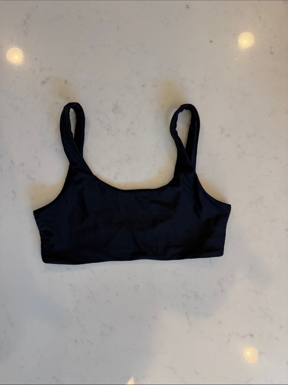Zaful Black Classic Scoop Bikini Top